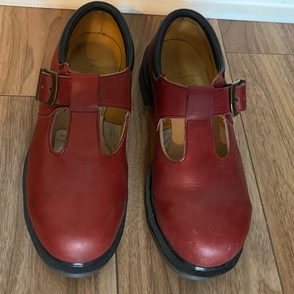 Vintage Dr. Martens T Strap Mary Jane Steel Toe Shoes Made in England - Picture 10 of 10